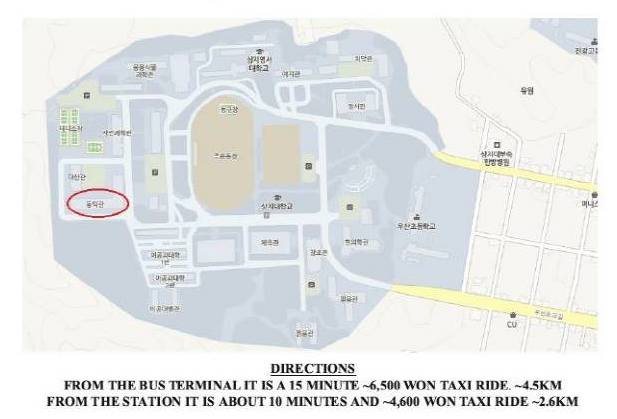 Map to Dong-ak Hall, 2105
